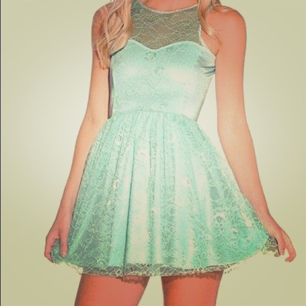 Black Milk Mint Lace Dress